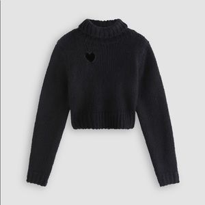 Black turtle neck sweater